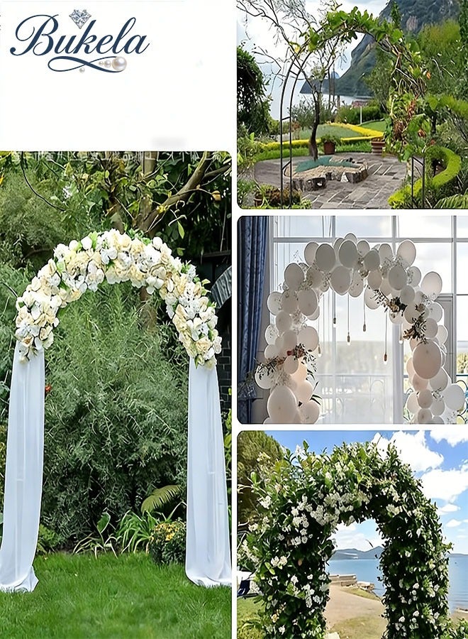 كيلا تعريشة، تعريشة حديقة، قوس حديقة، عريشة حديدية بيضاء داكنة، أقواس معدنية للنباتات، أقواس زفاف، ديكورات زهور خارجية، عريشة، فناء، تعريشة - Image 3